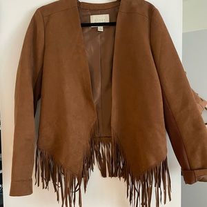 Hinge Fringed Suede Jacket
